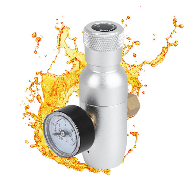Mini CO2 gassregulator trykkreduksjonsventil CO2 laderadapterventil bryggeutstyr