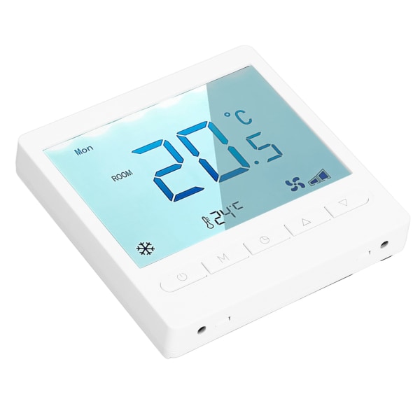 Programmerbar termostat Høj nøjagtighed LCD-termostat med stor skærm til stue Soveværelse Spisestue Hall AC230V