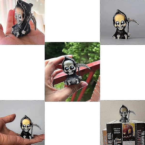 Den Søde Miniature Dødsdukke, Halloween Dødsskulptur Dekoration Accent Figurer Ornamenter (1 stk)