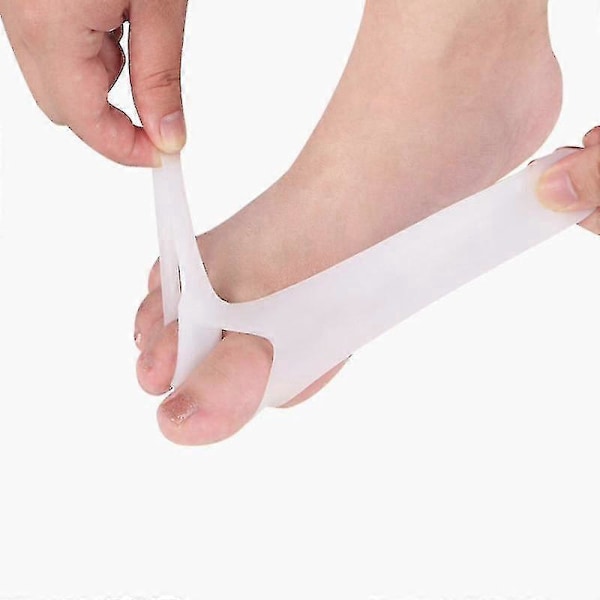 Hallux Valgus Skydd för Barn Överlappande Tå Korrigerare - Vit (2-pack)