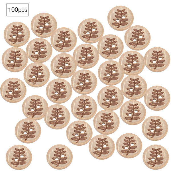 13 mm 100 stk pose 4-hulls runde knapper Syverktøy Tilbehør Håndlaget håndverk DIY treknapp(293 13 mm&nbsp;)