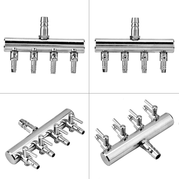 Akvarium fisketank 8 mm til 4 mm splitterkontrollventil 4 way