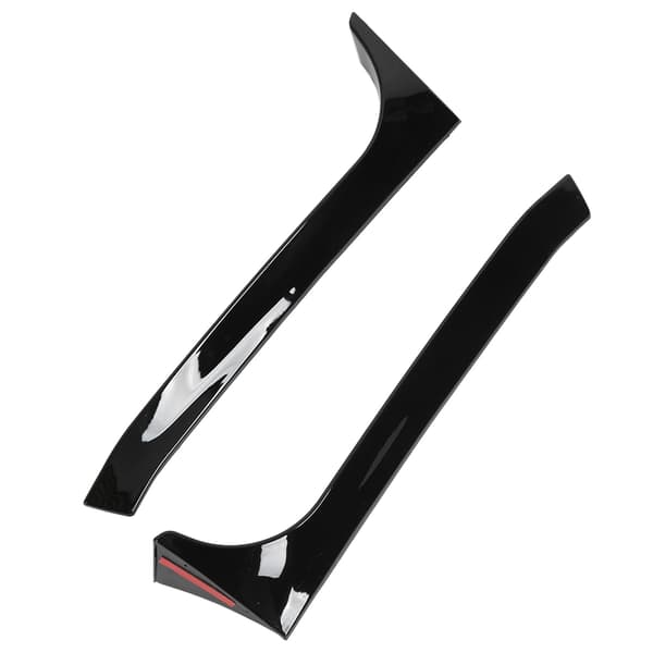 2 stk. bagrudens sidespoiler Canard Wing Cover Trims Blank Sort Biltilbehør
