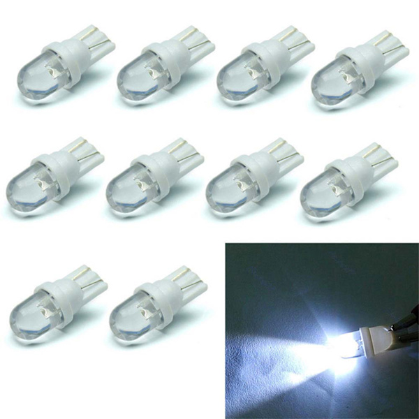 10 kpl / set T10 valkoinen 12V LED 194 168 158 5W 6500K sivuauto automaattinen kiila kojelaudan valo