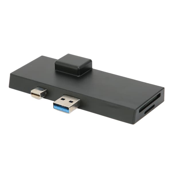 6 i 1 Dockingstation til Surface 4K-opløsning 5 Gbps hastighed Hot Swap-lagerkortlæser Aluminiumshus USB3.0-hub til Win XP Sort