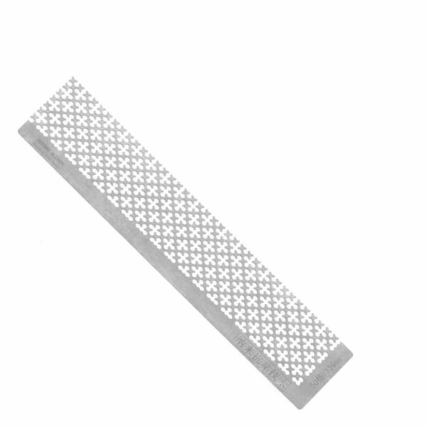Rhinestone Maleri Lineal Rustfrit Stål Tomme Gitre Punkt Borepen Lineal til 5D DIY136MM