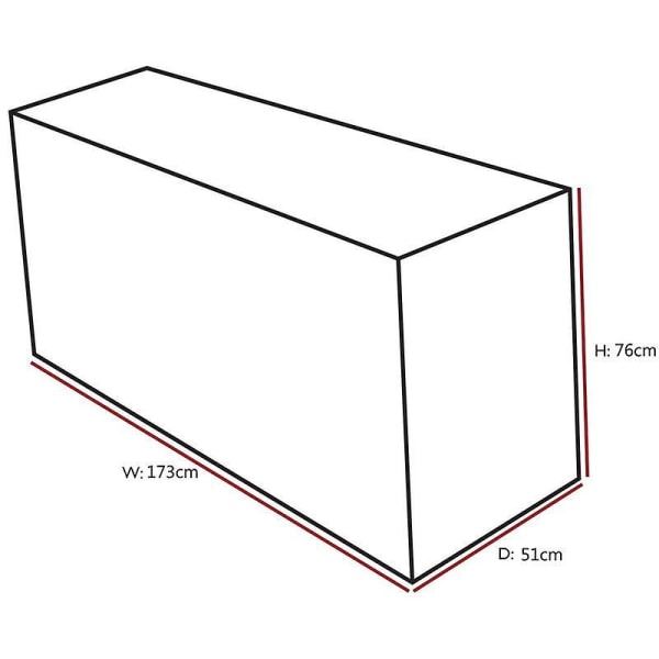 Vattentät utomhusförvaringsväska för antidammskydd - 173*76*51cm