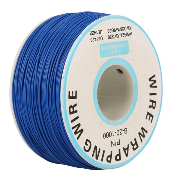 1 rulle WiRe Wrapping enkelt kobbertråd 30AWG kabel 0,25 mm kernediameter (blå)