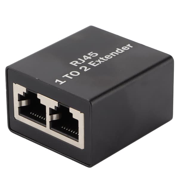 Ethernet Splitter RJ45 Nettverkskontakt Adapter Ethernet Socket Extender Splitter En til To Splitter