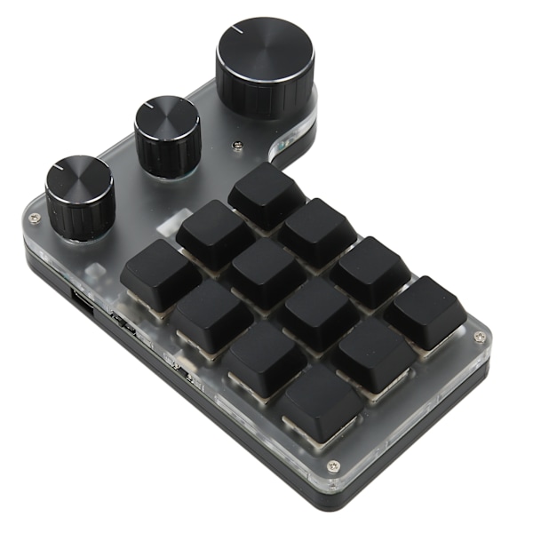 12-tangenters mekaniskt tangentbord Bluetooth USB-anslutning Mini bärbar programmerbar makro tangentbord med 3 knappar för kontor
