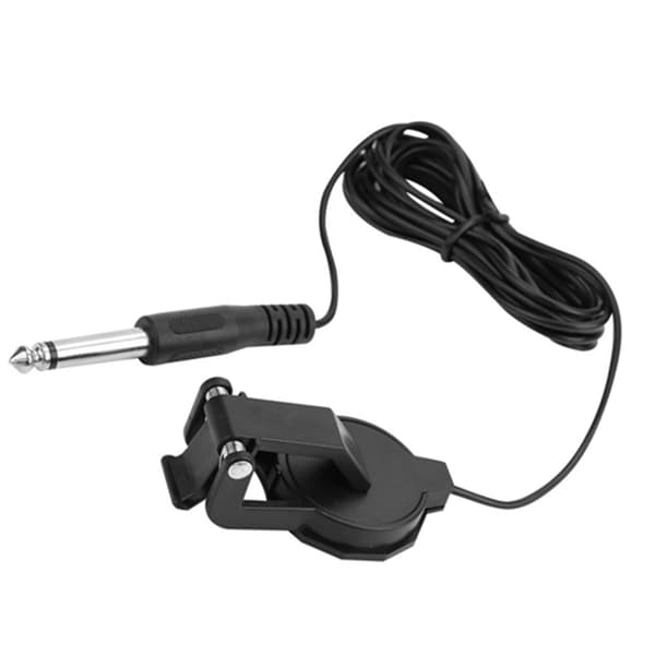 3m 6,35 mm Audio Jack Clip-on Mikrofon Piezo Violin Akustisk Guitar Pickup