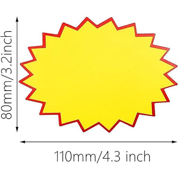 Pappersetiketter för detaljhandeln - Förpackning med 100 (3,2\" x 4,3\")