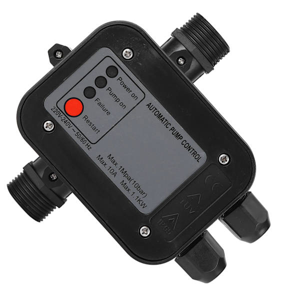 220V svart självsugande vattenpump tryckbrytare Automatisk tryckregulator