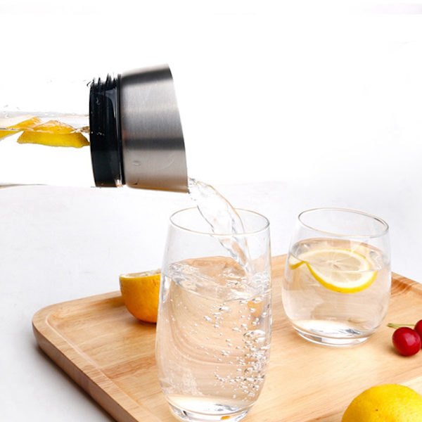 1,2L Akryl Transparent Juice Flaske Vandkande Juice Kande med låg