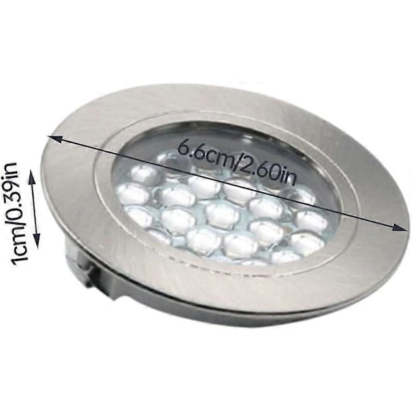6 stk. LED Innfelte Downlights, LED Innfelte Spotlights Tak, Taklampe Ultratynn Lys Sterk Trådløs