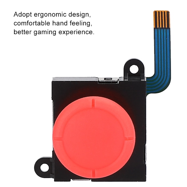 2 st vänster och höger analog 3D joystick rocker med lock för Switch konsol tillbehör röd