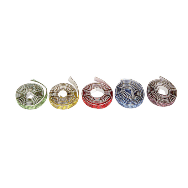 5 st Rhinestoneband, 1 cm bredd, självhäftande, glittrande kristallglas-rhinestoneband för DIY-kläddekoration