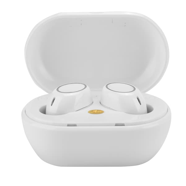 Trådlösa Bluetooth-hörlurar DC 5V TWS Headset CNC-gravering Titanmetallbearbetning Stöd Typ C-laddning (vit)