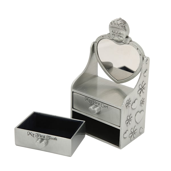 Baby Keepsake Box Sød Korrosionsbestandighed Holdbarhed Moderigtigt Udseende Tandfe Gave til Piger DrengeAntik Tin