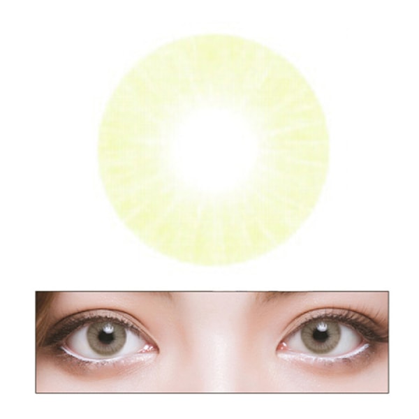 14,5 mm kontaktlinser kontaktlins ögontillbehör Årlig färg lins 0 grader (gulgrön)