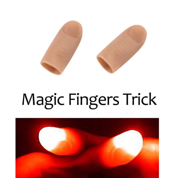 6 stk. Lysende finger-trick LED-fingerlampe Tommelfingerlys Finger-prank-legetøj