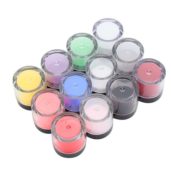 Akryylijauhe Crystal Nail Art Vinkkejä Sisustusrakentaja Akryylimanikyyrityökalu 12 väriä
