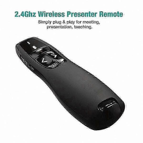 Wireless USB Presenter with Red Laser Pointer for PowerPoint Remote Control and Handheld Presentation Tool