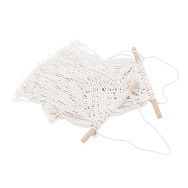 2 stk Makrame Veggoppheng Blonder Dusk Boho Stil Polyester Eik Dekorativ Makrame Veggdekorasjon for Fest Bryllup