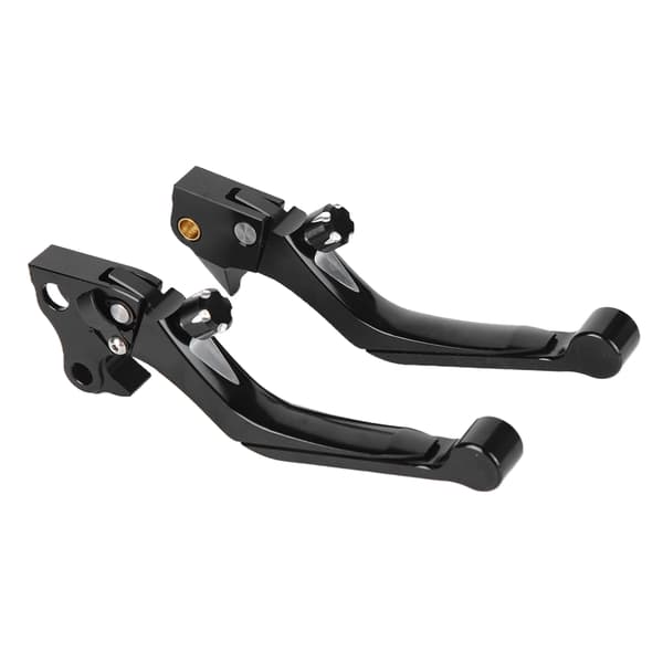 2 stk. motorcykelstyr bremsekoblingsgreb aluminiumslegering sort CNC-bearbejdet holdbart