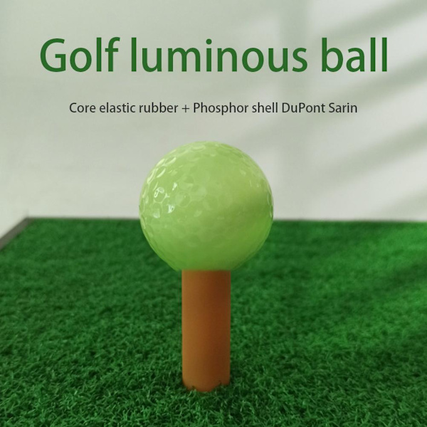 4 stk fluorescerende baller for nattsport som lyser i mørket, glødende baller, ingen LED-lys inni