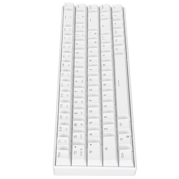 Mekaninen näppäimistö 68 näppäintä 3 tilaa Langaton 2.4G Type C Langallinen RGB Mekaninen näppäimistö Windowsille Androidille Ruskea kytkin