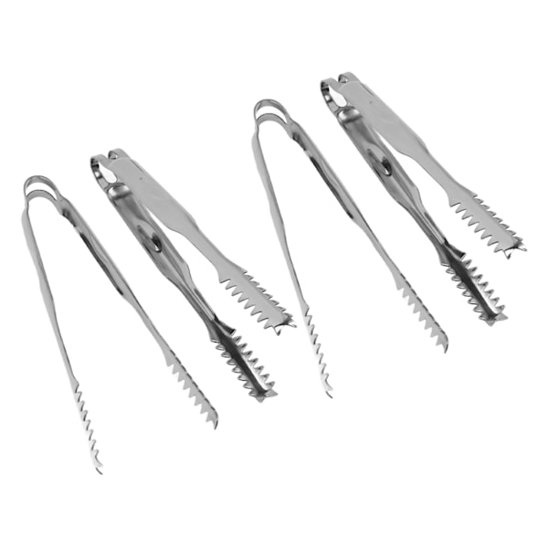 10 stk. istang i rustfritt stål, matserveringstang, enkel å rengjøre, sterkt grep, allsidig for fest, kjøkken, grill, BBQ, bar, 17,6 cm / 6,9 tommer