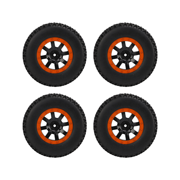 4pcs Short Course Truck Tires 12mm Hex RC Short Course Truck Rubber Wheel for Traxxas Slash for HPIOrange