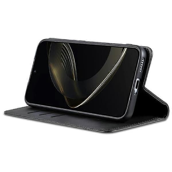 AZNS Compatible Case for Samsung Galaxy A56 5G, PU Leather Wallet Case with Cowhide Texture Black