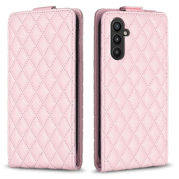 Til Samsung Galaxy A35 5G Etui Kortholder Vertikal Flip Læder Cover-B11 Pink