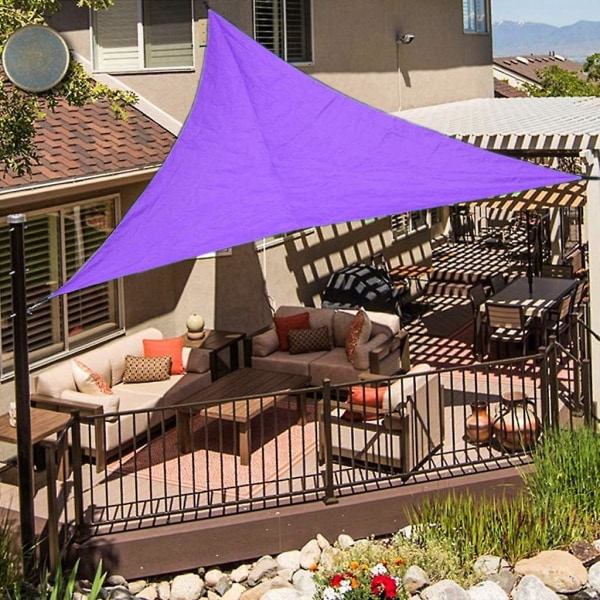 Triangle Sun Shade Seiltak - UV-beskyttelse hagemarkise for uteplass, restaurant og mer - Lilla 2 * 2m