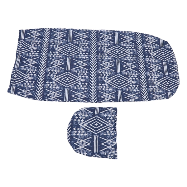 Swaddle Sack Blød Elastisk Anti-forskrækkelse Baby Swaddle Tæppe Hat Sæt Nyfødt Wrap Baby Hat Sæt til 0 til 3 Måneders Baby Navy Blå Striber