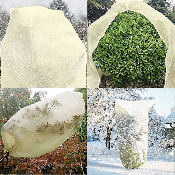 Overvintring til planter, Plantedække, Non-woven plantebeskyttelsesdække Frostbeskyttelse til potteplanter og roser (120 x 180 cm)