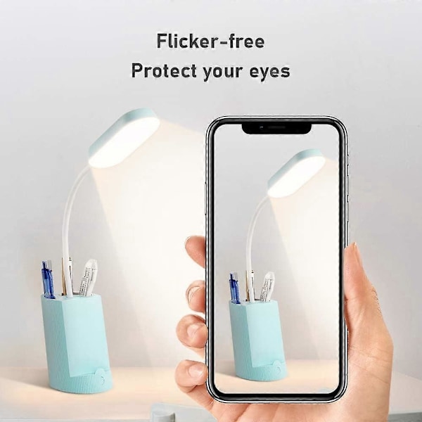 Skrivbordslampa för barn, 3 ljusstyrkenivåer dimbar LED Touch Skrivbordslampa Uppladdningsbar Djur Skrivbord