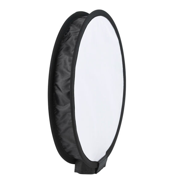 Bärbar rund Speedlite Softbox Diffuser - 40 cm, hopfällbar, för kamerablixtljus