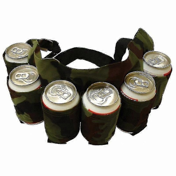Klatring Camping Fottur Hylster Bærbar Flaske Midje Ølbelte Veske Praktisk Vinflasker Drikke Kan Holder Hengende Organizer Zekai Svart