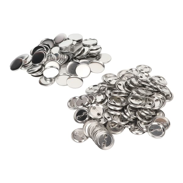 100 sett med knappedeler i solid metallplast, rustfri, glattende knappefremstillingsutstyr for merke-DIY 37MM
