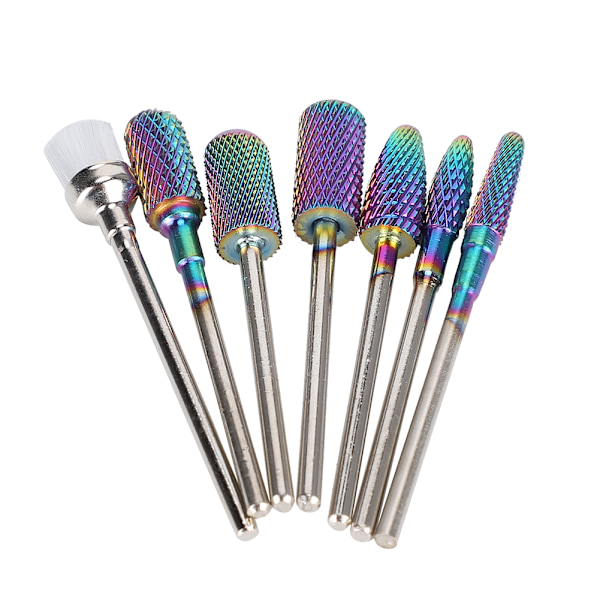 Tungstenlegering neglboremaskinsett Gel Polish Fjerning Neglekunst Polering Slipeskive (#07)