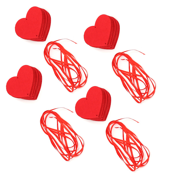 4 sæt guirlande hængende hjerter ornamenter Valentinsdag bryllupsfest håndværk dekoration