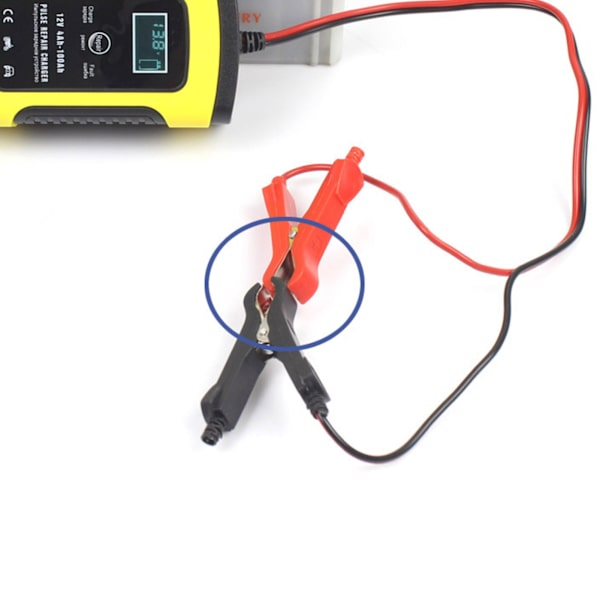 Batterioplader Opladningsstatus Display Puls Reparation Varmeafledning Kortslutningsbeskyttelse til Bil Motorcykel