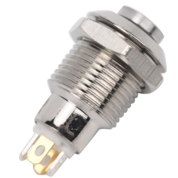 Metallipainonappi, nollaustyyppi, vedenpitävä, valolla, 10 mm, 3 V, pienivirtaisille ovikelloille (keltainen)