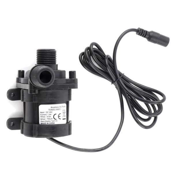 DC 24V 750L/H Ultratyst borstlös minivattenpump