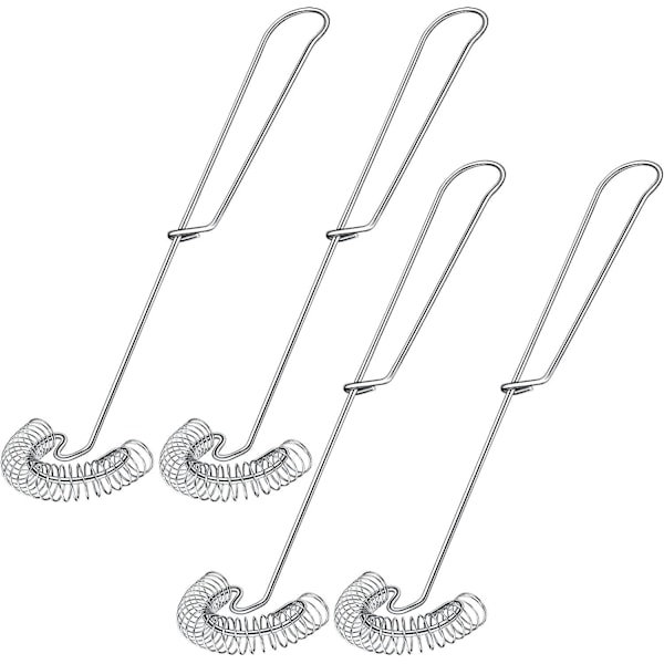 Mini Vispset i Rostfritt Stål, Platt Fjäderäggvisp, Mjölkmixer, 10 Tum, 4 Stycken