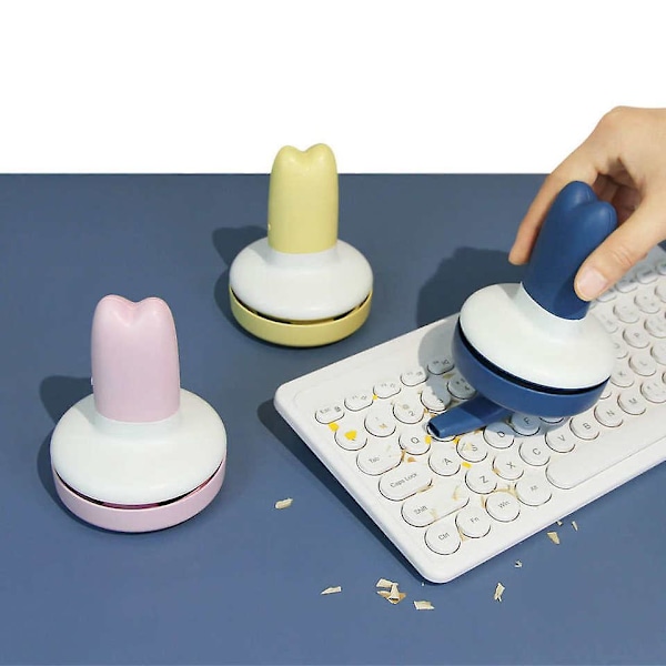 Mini Kordløs Bordstøvsuger - 360° Roterende Bordstøvsuger for Støv, Hår, Smuler, Laptop, Piano