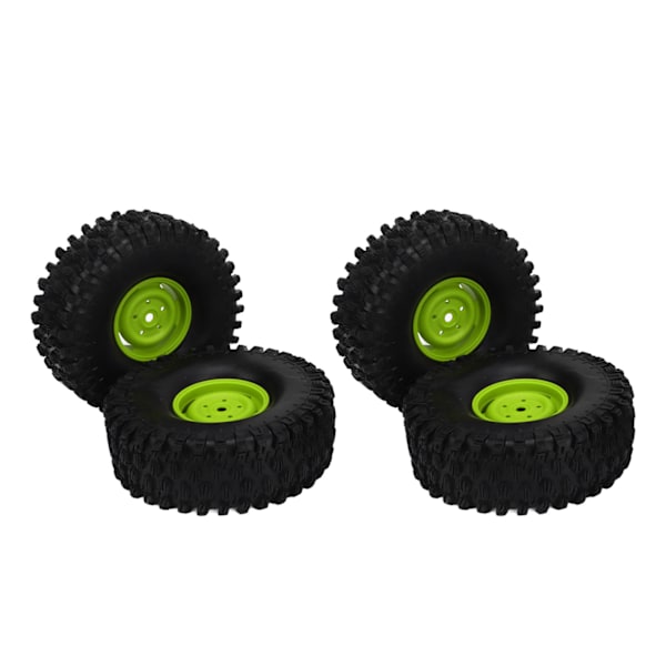 4PCS RC-hjulset 1,9 tum 120 mm diameter plast däck för 1/10 skala RC Off Road Car Green